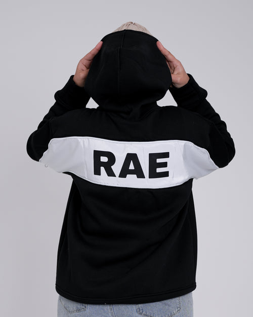 Black Oversized Hoodie (Back Zipper)